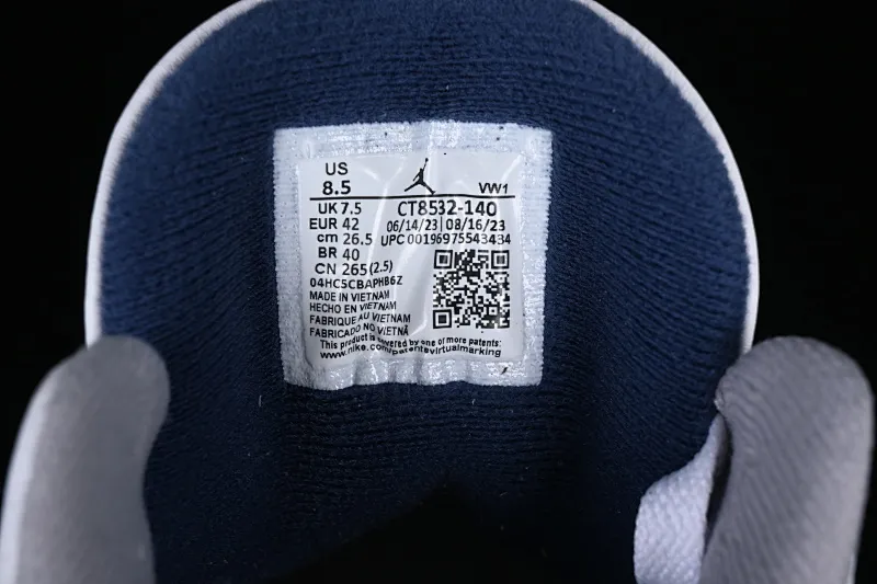 All categories Air Jordan Jordan series basketball shoes Air Jordan 3 L version Air Jordan 3 Retro "Midnight Navy" AJ3 Joe 3 midnight blue cement color CT8532-140